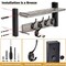 Sorbus Floating Wall Shelf with Hooks for Entryway, Bathroom, Bedroom, Kitchen, or Mudroom